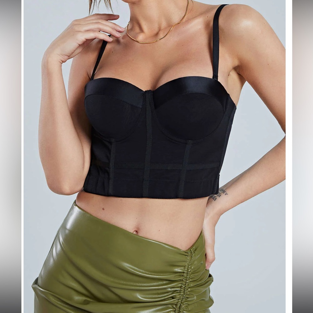 NWT Micas Size XXS Mesh Underwire Bustier - Picture 1 of 7
